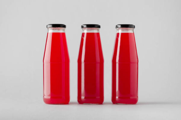 Juice bottle mock up three bottles